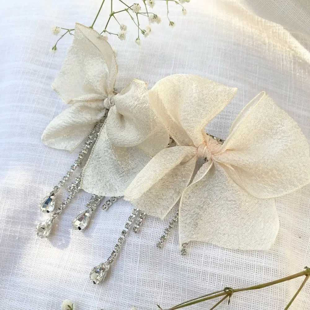 Double bow hair clip